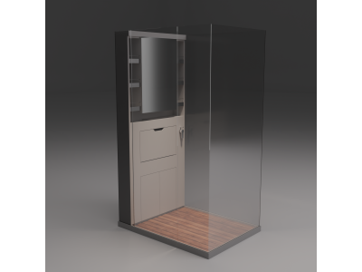 Foldable campervan sink with built-in mixer tap and shower
